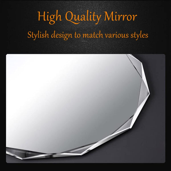 SNUGACE Single Beveled Edge Frameless Wall Mount Bathroom Vanity Mirror, 24” X 36”, Silver