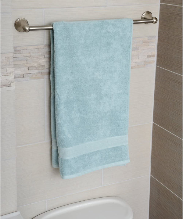 Amazon Basics Modern Towel Bathroom Bar, Satin Nickel, 24 Inch