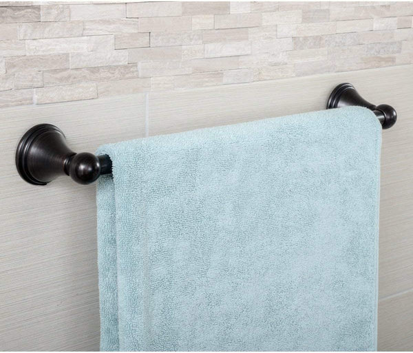 Amazon Basics AB-BR810-OR, Oil Rubbed Bronze, Traditional Bathroom Towel Bar, 18 Inch, 18-inch