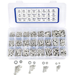 1200PCS Machine Screw Assortment Kit, JROUTH Phillips Pan Head #4-40#6-32#8-32#10-24 Assorted Nuts Bolts and Flat Washers Set