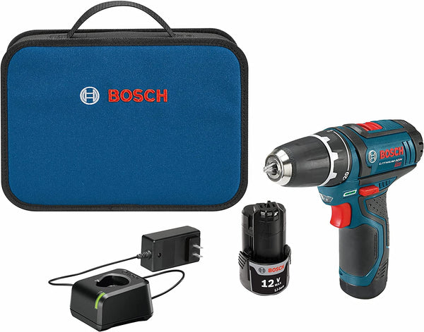 BOSCH PS31-2A 12V Max Two-Speed Drill/Driver Kit with (2) 2.0Ah Batteries