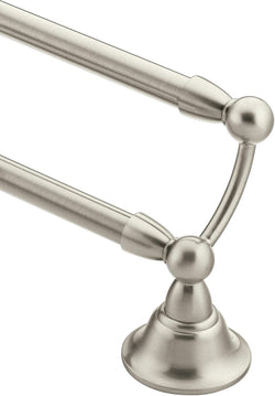 Moen DN6822BN Sage Collection 24-Inch Double-Towel Bar, Spot Resist Brushed Nickel