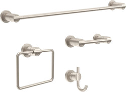 Nicoli 4 Piece -bath Hardware Kit, SpotShield Brushed Nickel